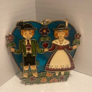 Colorful Dutch Heart-Shaped sun catcher